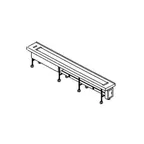 image of Piper Products FABRIC-8 Stainless Steel Single Fabric Belt Tray Make-Up Conveyor - 8'L