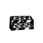 image of Piper Products P-8 Silverware Dispenser, Stainless Steel, 8-Compartment with 8 Pans Included