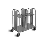 image of Piper Products PT/1222MO2 Mobile Tray Dispenser, Solid Bottom, Double Stack