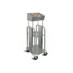 image of Piper Products PTS/1014MO Mobile Tray & Silverware Dispenser w/ 6 Cylinders, Double Stack