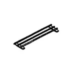 image of Piper Products R3BTS-60 Tray Slide, 12"W, (3) Bar, Stainless Steel, For 60" Unit