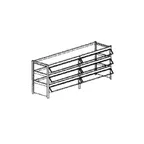 image of Piper Products R3CDD-36 Display, (3) Tier, For 36" Unit, (2) Openings