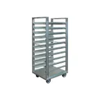 image of Piper Products R618U 18 Pan Aluminum Roll-In Universal Rack w/ 3" Bottom Load Slides