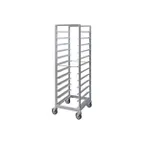 image of Piper Products RIA69-1826-12 12 Pan Aluminum Front & Rear Load Roll-In Refrigerator Rack w/ 5" Bottom Load Slides