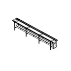 image of Piper Products SSC-18 Stainless Steel Nylon-Rollers Tray Make-Up Conveyor - 18'L
