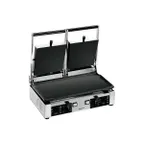 image of Univex PPRESS2F Double Cast Iron Panini Press Grill w/ 20" x 10" Smooth Plates, 220V