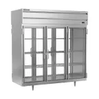 image of Beverage Air PRD3HC-1BG 78" 3-Section Pass-Thru Refrigerator w/ 6 Glass Full-Doors, Top Mounted, 74 cu. ft.