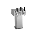 image of Perlick 3780-3W-304SS Stainless Steel Draft Beer Dispensing Tower w/ 3 Faucets
