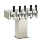image of Perlick 3780-5W-304SS Draft Beer Dispensing Tower, Stainless Steel, 5 Faucets