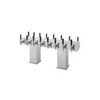 image of Perlick 4006-16BX16BTF2 Back-to-Back Bridge Tee Draft Beer Dispensing Tower, 12-1/8" Faucet Clearance