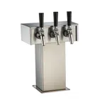 image of Perlick 4006-3BPC Tee Draft Beer Dispensing Tower, 9-1/2" Faucet Clearance