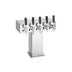 image of Perlick 4006-5BPC4 Tee Draft Beer Dispensing Tower, 13-1/4" Faucet Clearance