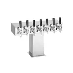 image of Perlick 4006S8BPC Wide Base Tee Draft Beer Dispensing Tower, 9-1/2" Faucet Clearance