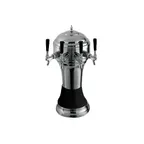image of Perlick 4056BK4BPC Roma Draft Beer Dispensing Tower, 4 Faucets