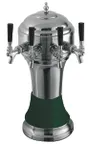 image of Perlick 4056GR3BPC Roma Draft Beer Dispensing Tower, 3 Faucets