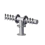image of Perlick 4061-8 TEE Shaped Brew-Pipe Draft Beer Dispensing Tower, 8 Faucets