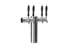 image of Perlick 4073-12PO-SS Avenue T-Pipe Draft Beer Dispensing Tower, 12 Faucets
