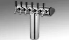 image of Perlick 66500-5BPC Winged Tee Draft Beer Dispensing Tower