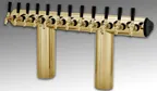 image of Perlick 66500-5BTF Winged Tee Draft Beer Dispensing Tower