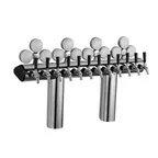 image of Perlick 66500P-10BIM Illuminated Winged Bridge Draft Beer Dispensing Tower, 10 Faucets