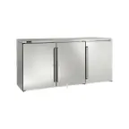 image of Perlick BBR72 Refrigerated Back Bar Cabinet w/ 23.9 Cu Ft Capacity, 3 Solid Doors, Remote