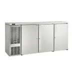 image of Perlick DDS84 84" Draft Beer Cooler, 4 Half-Barrel, 73" Stainless, 1/4 HP R290, 33-40°F, Auto Defrost