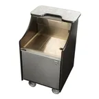 image of Perlick MOBS-24DSC Mobile Bar 24" Stainless Steel Lockable Storage Cabinet With Drainboard