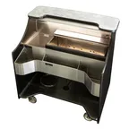 image of Perlick MOBS-42TE Signature 42" Stainless Steel Mobile Bar with Ice Chest, Stainless Steel & Laminated Wood 