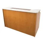 image of Perlick MOBS-66LE-TC-VS-001 Toffee Crocodile Leather 70"  Mobile Bar  With Drainboard