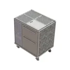image of Perlick MOBS-BBS36C - Mobile Refrigerated Bar Cabinet, drainboard top, (2) drawers, laminated exterior