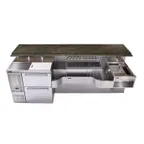 image of Perlick PTE68-B-WF 68" Sink Combo Underbar Ice Bin/Cocktail Station w/ 10 Circuit & Faucet- 90 lbs