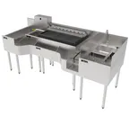 image of Perlick PTE80-A 80" Sink Combo Underbar Ice Bin/Cocktail Station w/ 10 Circuit - 90 lbs / Center