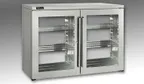 image of Perlick PTR48 48" Two Section Pass-Thru Back Bar Cabinet w/ 16.6 Cu Ft, 4 Hinged Doors, 48" W