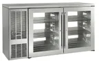 image of Perlick PTS60 60" Two Section Pass-Thru Back Bar Cabinet w/ 17.4 Cu Ft, 4 Hinged Doors, 60" W