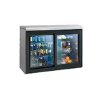 image of Perlick SDBR48 Refrigerated Back Bar Cabinet w/ 15.3 Cu Ft, 2 Sliding Glass Doors, Remote, 120V