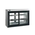 image of Perlick SDPR48 48" Two Section Pass-Thru Back Bar Cabinet w/ 14.1 Cu Ft, 4 Sliding Glass Doors