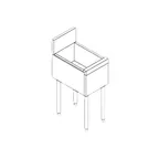 image of Perlick TS6U 6" Underbar Bottle Storage Bin w/ 6" Backsplash, Insulated, Open Chest, Modular