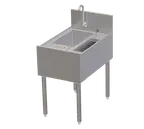 image of Perlick TSCE18PSTC 18" Underbar Sink Units, 1 Compartment with Glass Rinser - No Drainboard