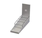 image of Perlick TSCE8SSR-BP Slanted Liquor Rack, 8" Width, Holds 8 3-3/4" Bottles, Steel, Blender, Adj Feet