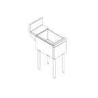 image of Perlick TSD12U3 12" Underbar Bottle Storage Bin w/ 8 Condiment Cups, Insulated, Open Chest