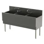 image of Perlick TSF54M3-EC 54" Underbar Sink Units, 3 Compartment without Drainboard