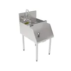 image of Perlick TSF18BS-RS Tsf Series Underbar Blender Station with 18 Gauge Stainless Steel Dump Sink