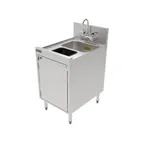 image of Perlick TSF18DS-TR Tsf Series Underbar Storage Cabinet Sink Unit with Waste Chute
