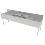 image of Perlick TSF96M3-DB 96" Underbar Sink Units, 3 Compartment with 2 Drainboards