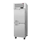 image of Turbo Air PRO-26-2R-PT-N 1-Section Pass-Thru Refrigerator w/ 4 Solid Half Doors, Top Mount, Stainless Steel, 27 cu. ft.