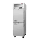 image of Turbo Air PRO-26-2R-SG-PT-N 1-Section Pass-Thru Refrigerator w/ 2 Glass & 2 Solid Half Doors, Top Mount, Stainless Steel, 27 cu. ft.