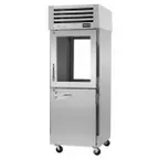 image of Turbo Air PRO-26R-GSH-PT-N 1-Section Pass-Thru Refrigerator w/ 2 Glass & 2 Solid Half Doors, Top Mount, Stainless Steel, 27 cu. ft.