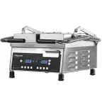 image of Proluxe SL1266 Double Sandwich Panini Press Grill w/ Timer, 12" x 12" Smooth Plates, 120V