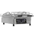 image of Proluxe SL1577 Double Sandwich Panini Press Grill w/ Timer, 15" x 15" Smooth Plates
