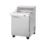 image of Turbo Air PST-28-12-N-CL 27" Mega Top Sandwich/Salad Prep Table w/ 1 Door, 12 Pans